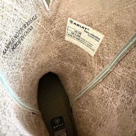 Arita PRIMETIME PERFORMANCE WESTERN BOOTS - BROAD SQUARE TOE, size 7 - Picture 12 of 12